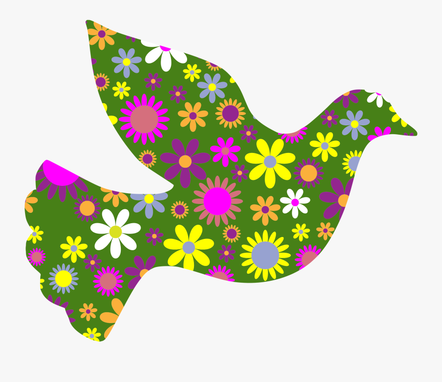 Peace In Flowers, Transparent Clipart