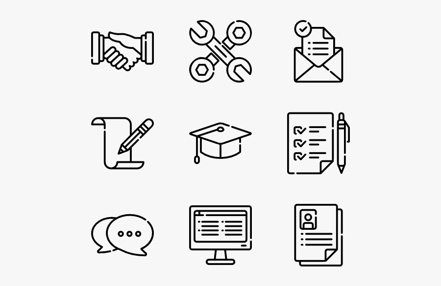 Clip Art Icon For Resume - Design Vector Icon, Transparent Clipart