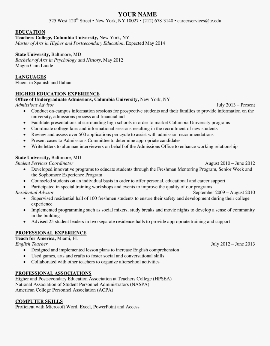 Clip Art Free Higher Education Resume - University Higher Education Resume, Transparent Clipart
