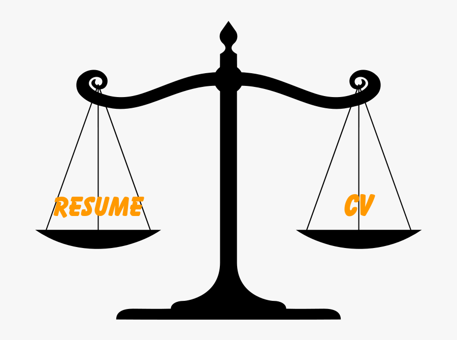 Difference Between Resume And Cv - Transparent Background Balance Scale Clipart, Transparent Clipart