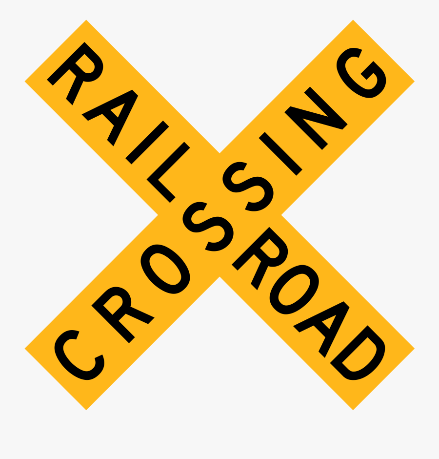 File Botswana Road Railroad - Railroad Crossing Sign, Transparent Clipart