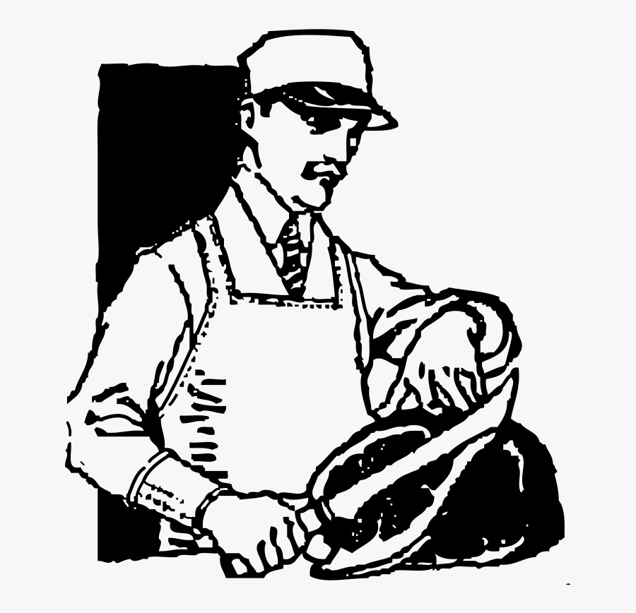 Art,monochrome Photography,shoe - Butcher Clip Art Black White, Transparent Clipart