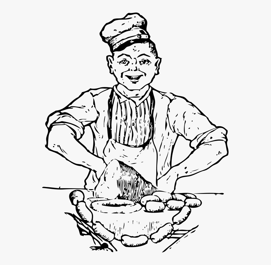 Emotion,art,hair - Butcher In Black And White, Transparent Clipart