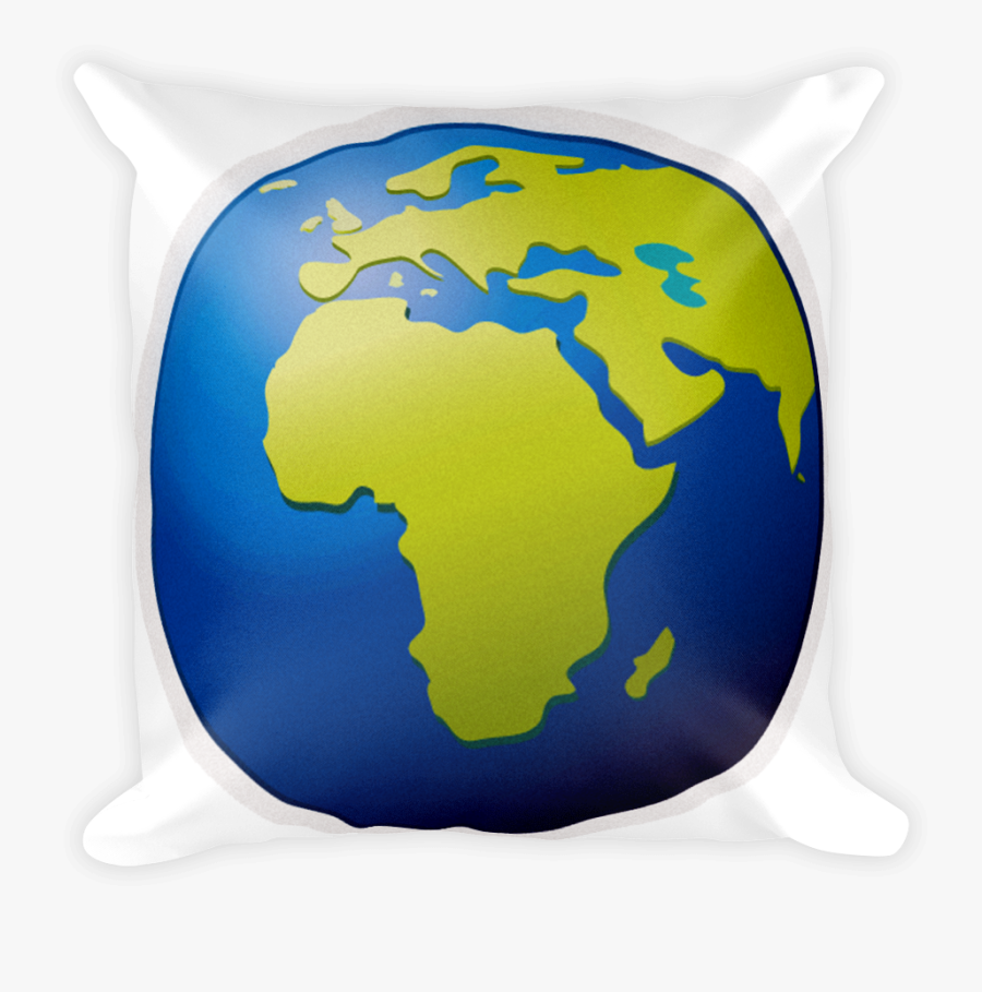 World Emoji Transparent Resume Pillow Earth Globe Europe - Emoji Whatsapp Png World, Transparent Clipart