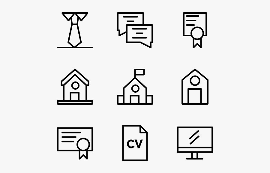 Cv Resume - Icons Vector, Transparent Clipart