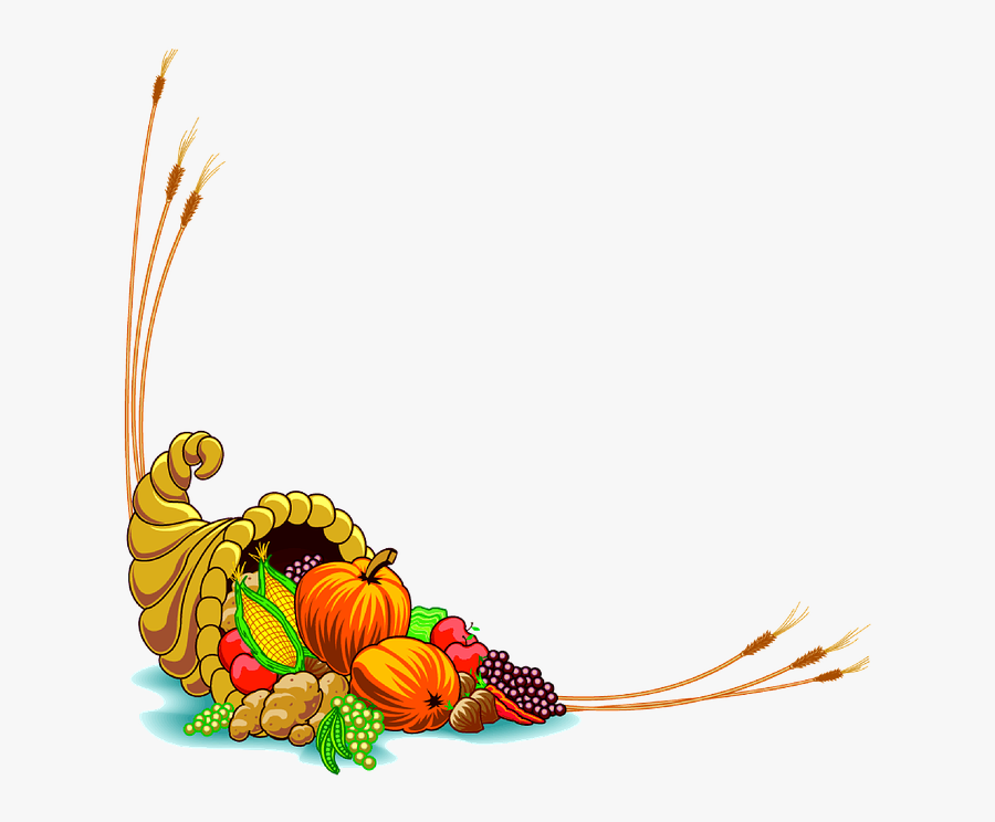 Cornucopia, Harvest, Thanksgiving, Abundance, Abundant - Thanksgiving Borders Free, Transparent Clipart