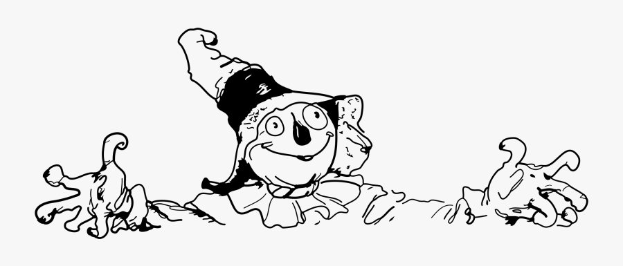 Scarecrow Spreads Arms - Free Black And White Scarecrow Clipart, Transparent Clipart
