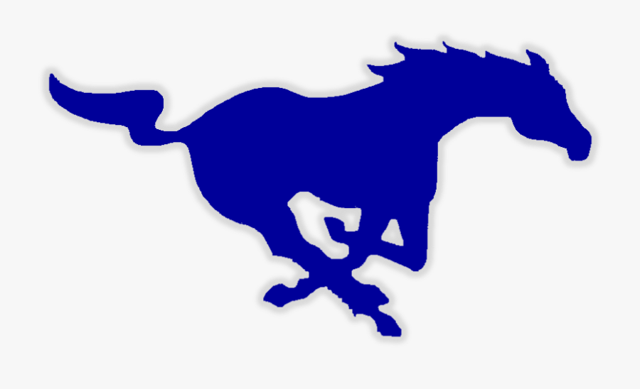 Blue Trans Glow - Smu Mustangs, Transparent Clipart