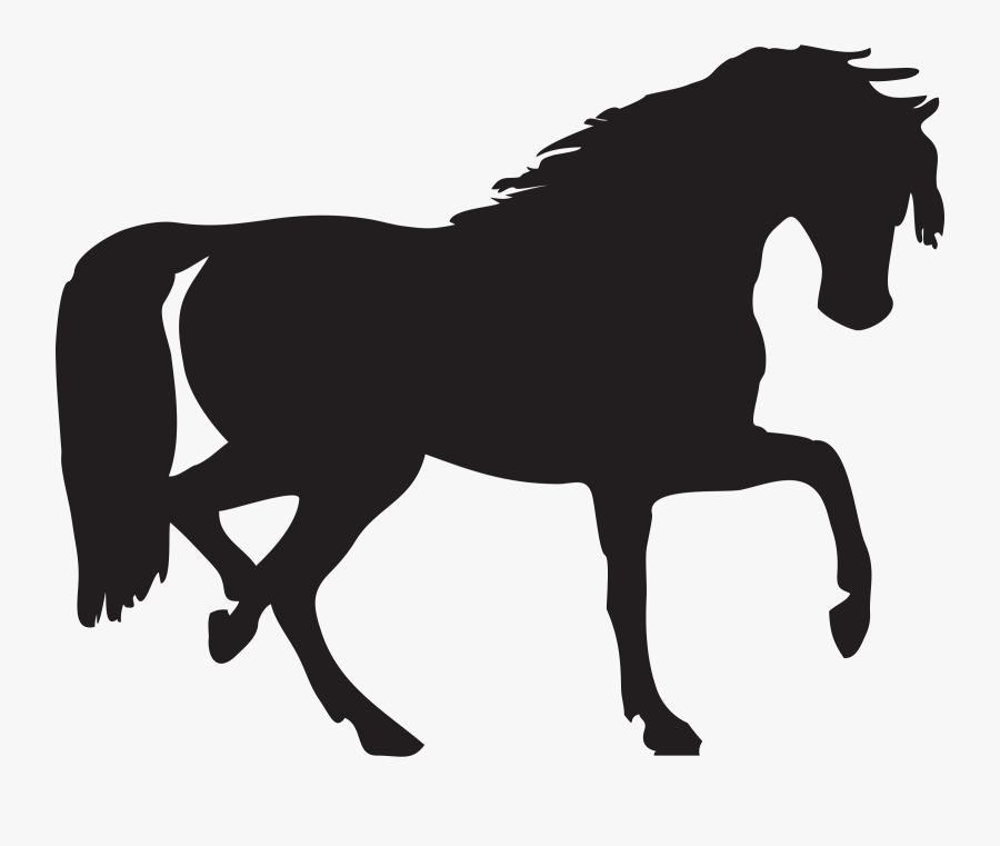 Horse,mane,animal Art,mustang Horse,clip And White,graphics,livestock - Horse Silhouette Clip Art, Transparent Clipart