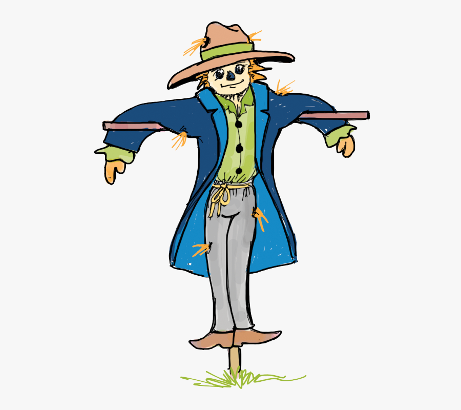 Scarecrow Clipart Bush - Cartoon, Transparent Clipart