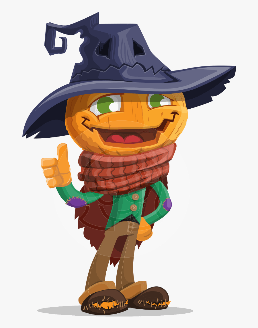 Cartoon Halloween Scarecrow Cute, Transparent Clipart