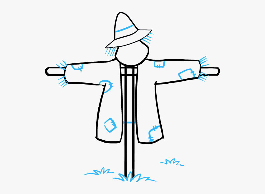 How To Draw Scarecrow - Scarecrow Drawing Easy, Transparent Clipart