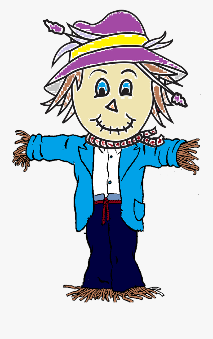 Transparent Scarecrow Png - Coloring Page Scarecrow Coloring Sheet, Transparent Clipart