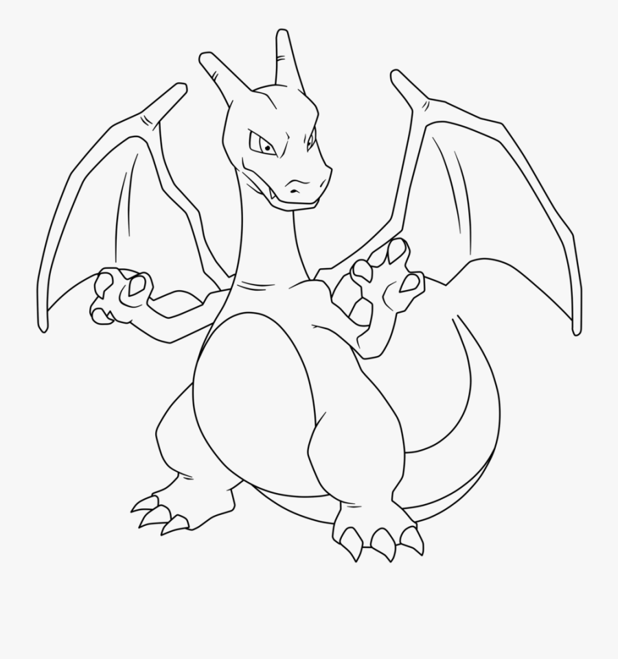 Pokemon Coloring Pages Charizard To Print Out Pokemon - Charizard Drawing, Transparent Clipart