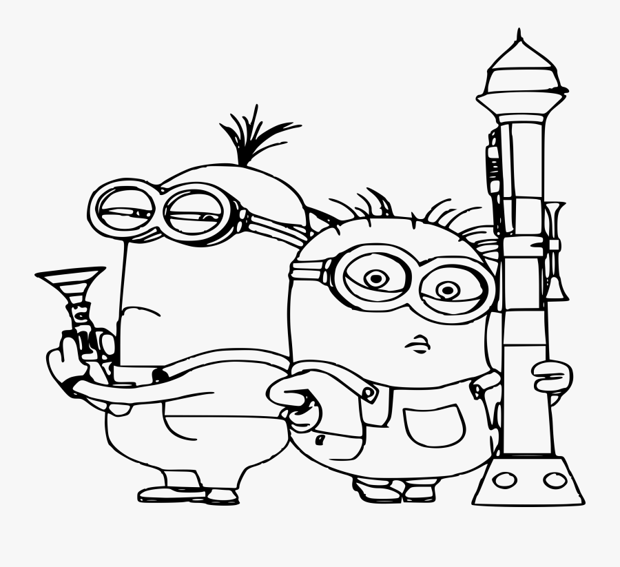 Coloring Pages Minion Coloring Book Pagese To Print - Kevin Despicable Me Coloring Page, Transparent Clipart
