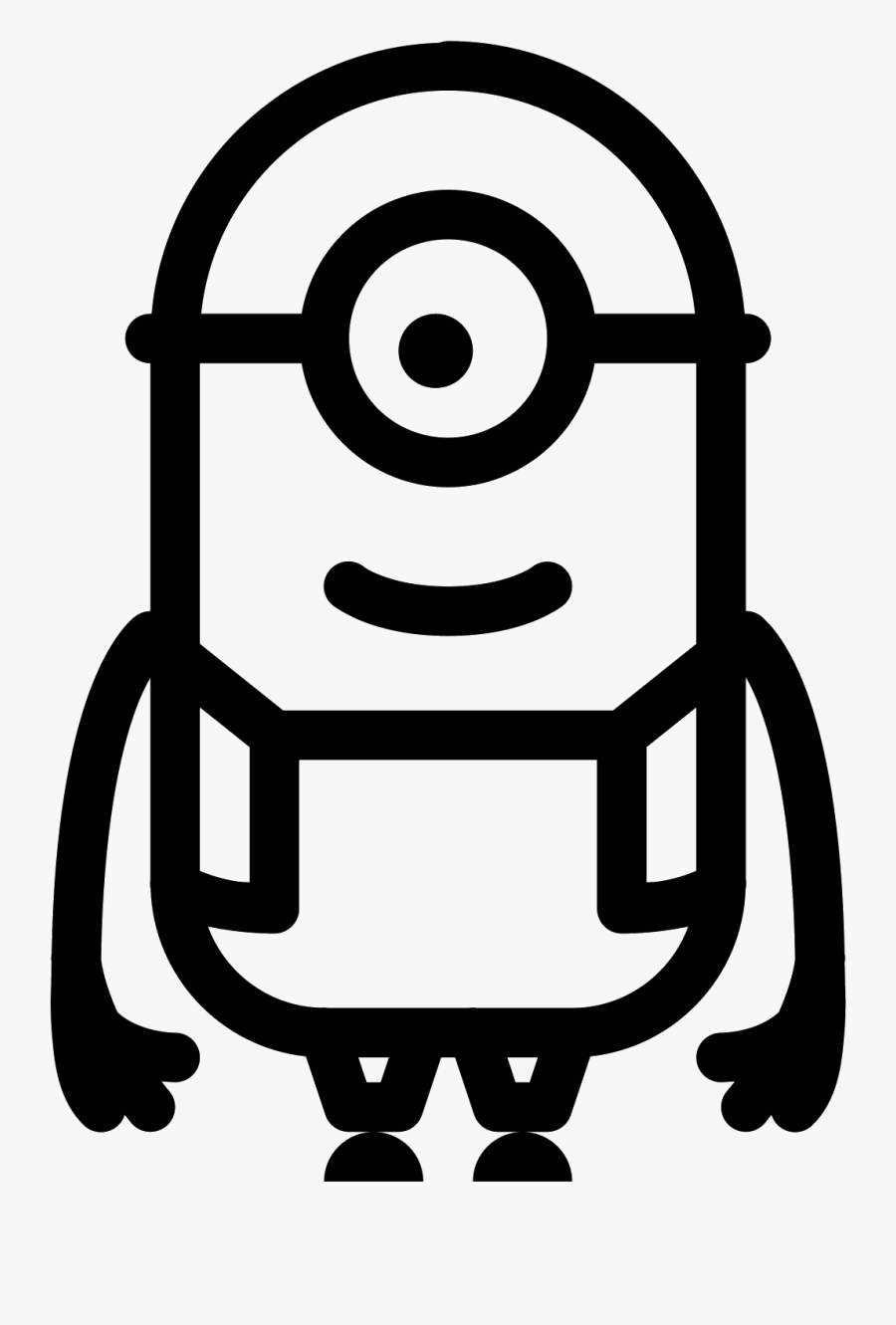 Minion Icon Png Clipart , Png Download - Minion Black And White Clipart, Transparent Clipart