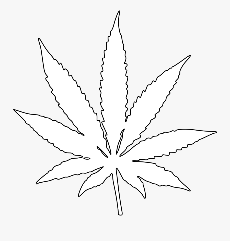 Green Black Background Weed Leaf, Transparent Clipart