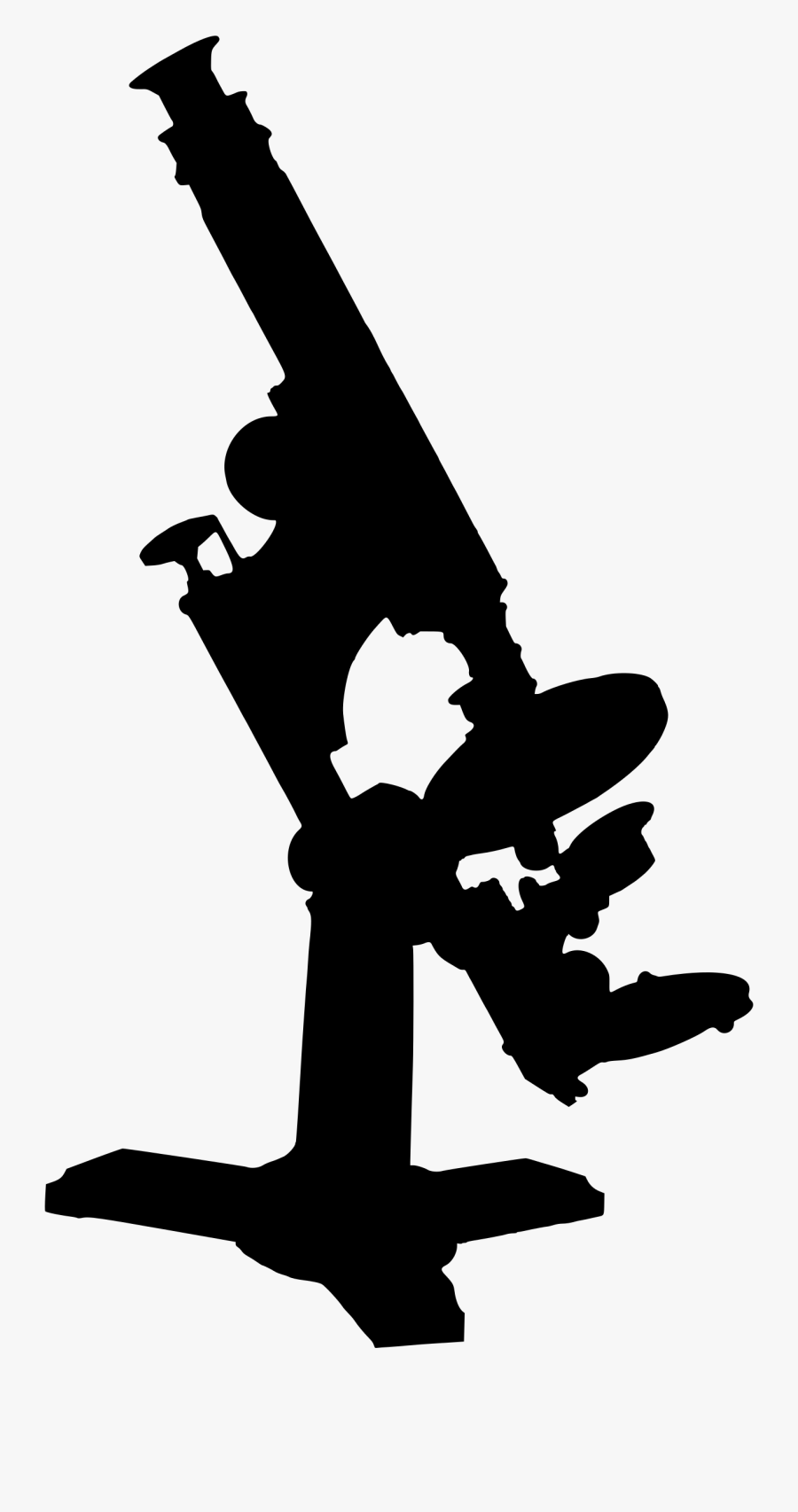 Microscope Silhouette Clip Arts - Siluet Mikroskop Png, Transparent Clipart