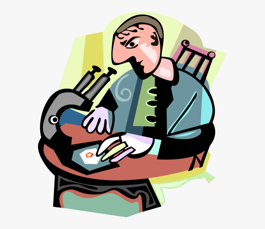 Graphic Royalty Free Stock Microscope Clipart Researcher, Transparent Clipart
