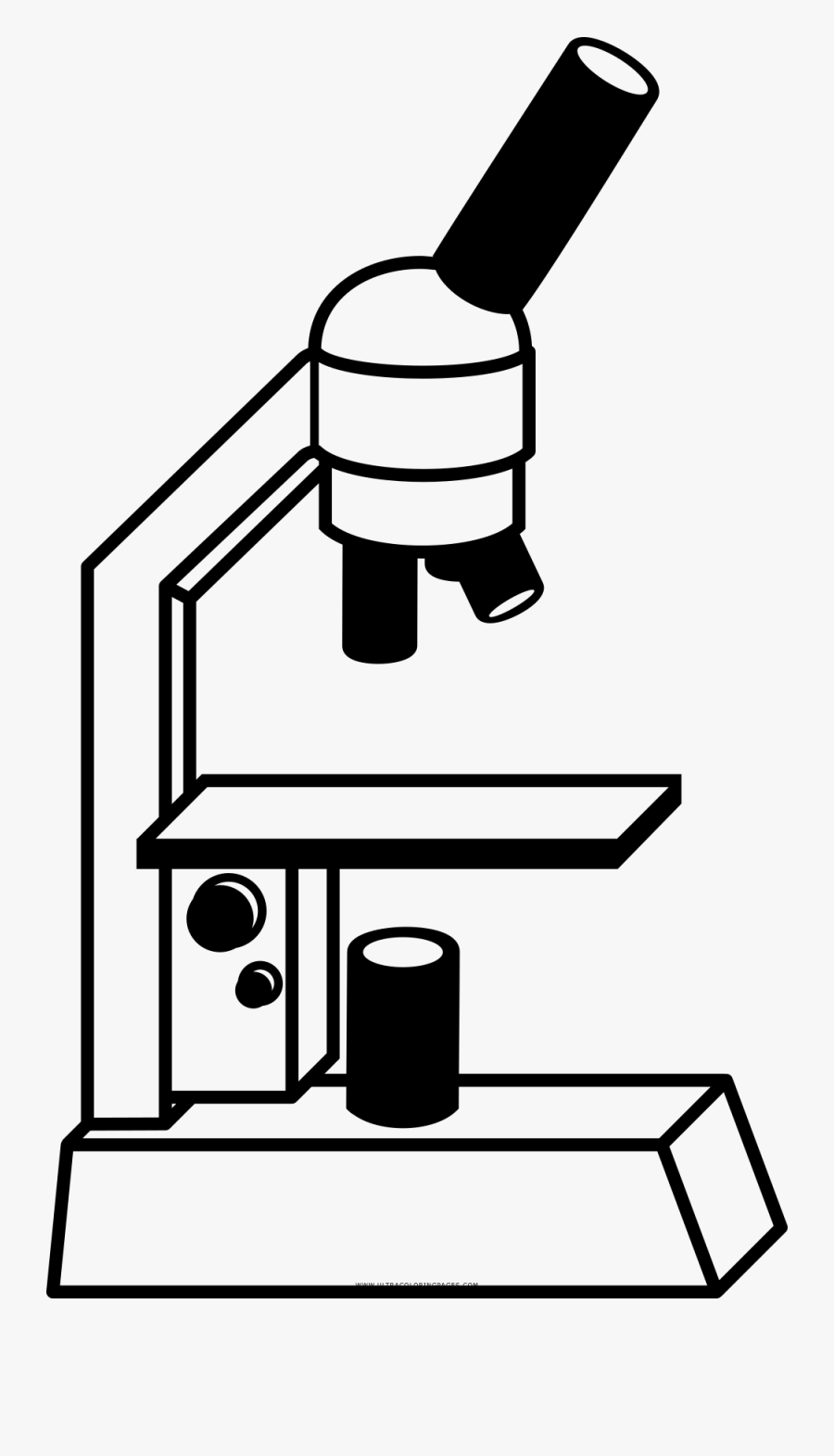 Microscope Coloring Page - Microscopio Dibujo Para Colorear, Transparent Clipart