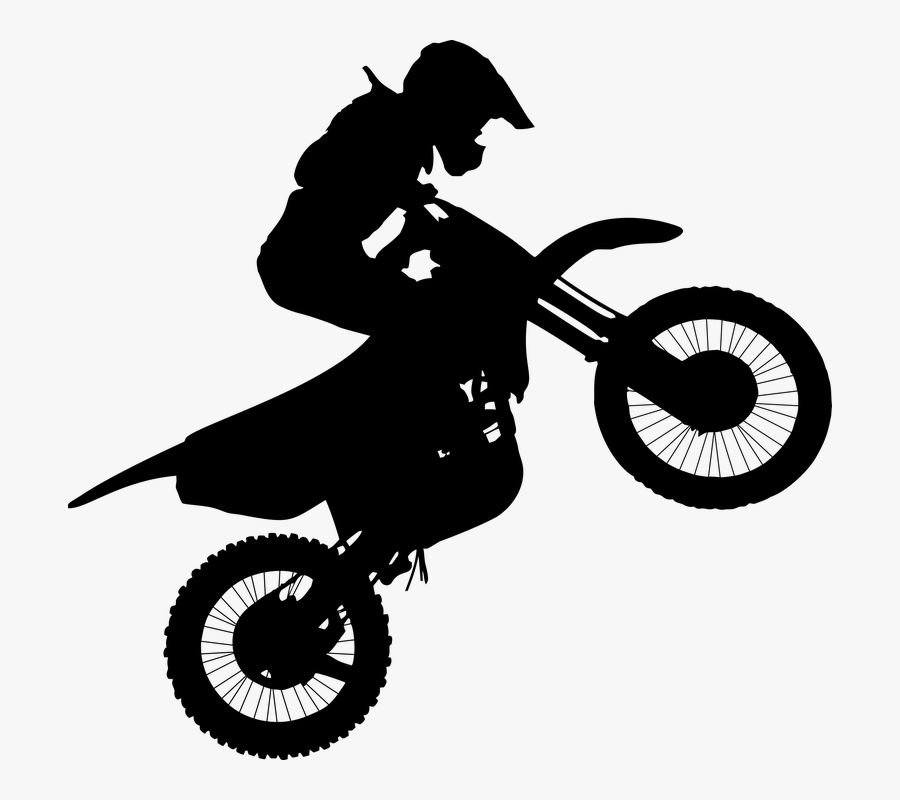 Motocross Motorcycle Vector Graphics Clip Art Silhouette - Motocross Png, Transparent Clipart