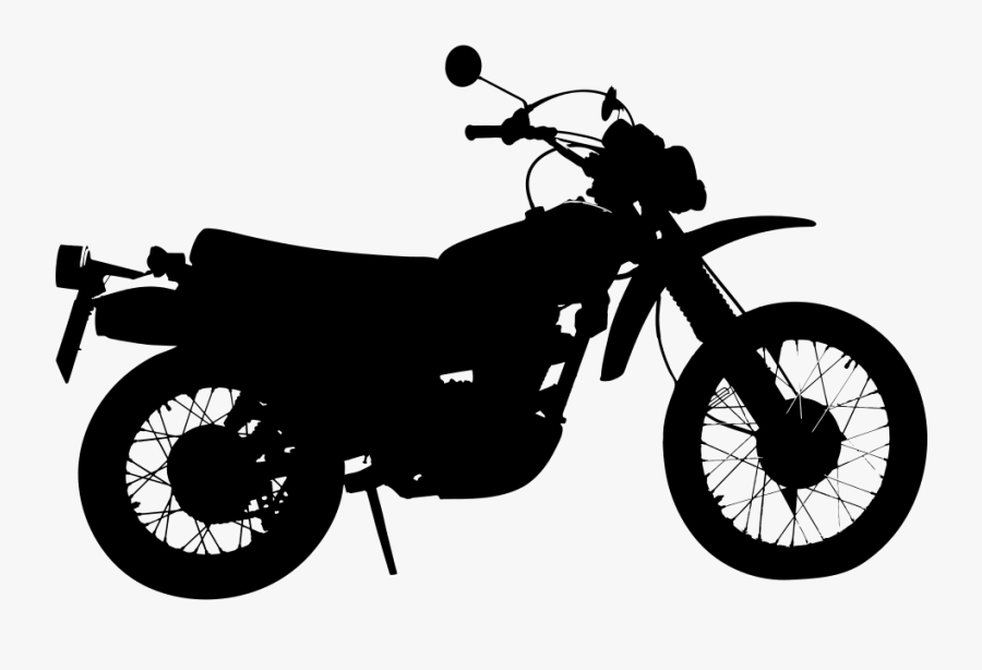 Dirtbike Silhouette - Motor Bike Silhouette, Transparent Clipart