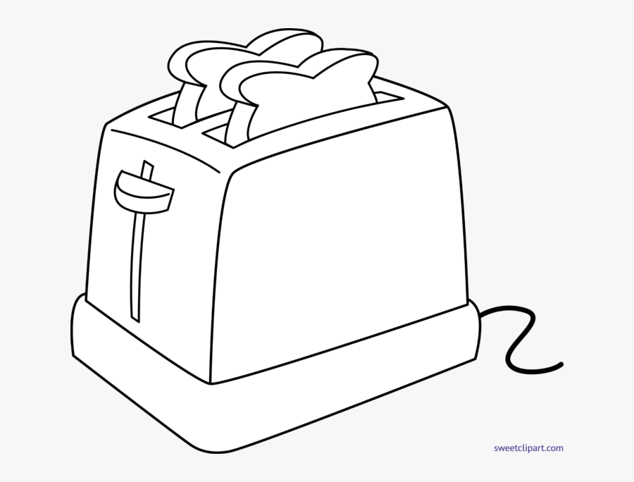 Transparent Toaster Oven Clipart - Toaster Black And White Clip Art, Transparent Clipart