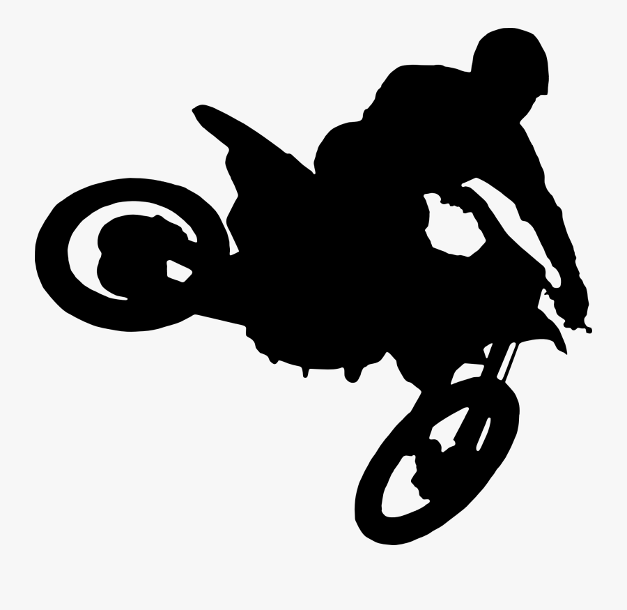 Motocross Motorcycle Dirt Bike Racing Clip Art - Motocross Images Black And White, Transparent Clipart