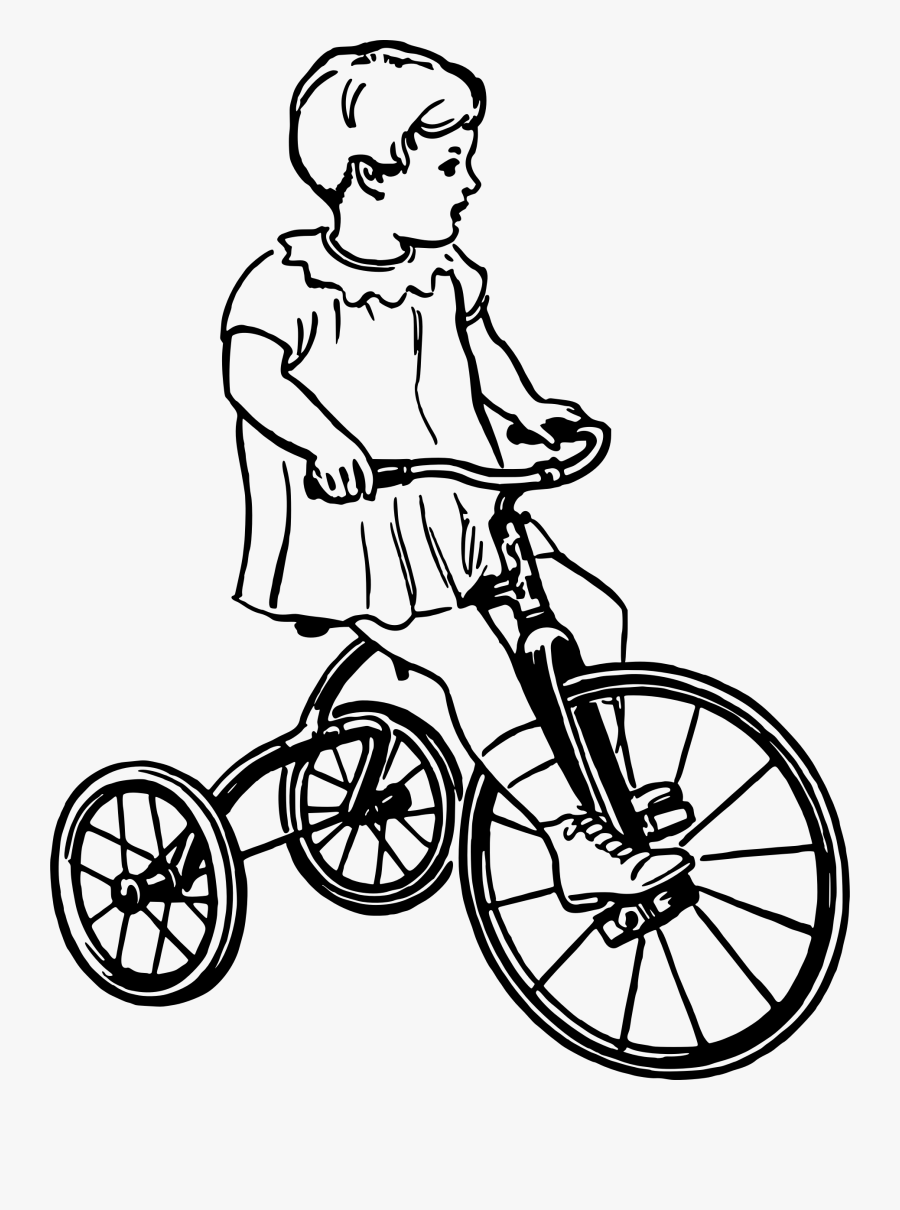 Tricycle Drawing Easy Huge Freebie Download For Powerpoint - Tricycles Clip Art Black And White, Transparent Clipart