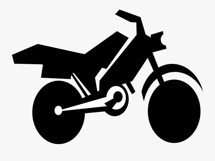 Vector Illustration Of Dirt Bike Motorcycle Or Motorbike, Transparent Clipart