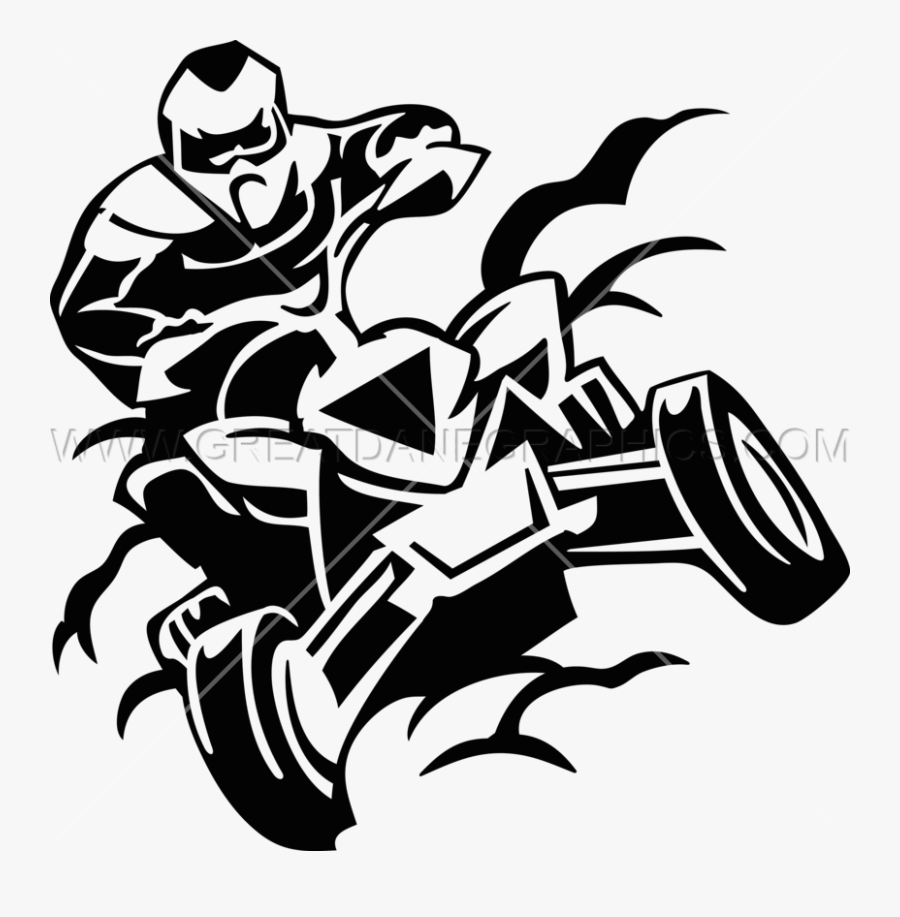 Atv Clipart - White And Black Atv Clipart, Transparent Clipart
