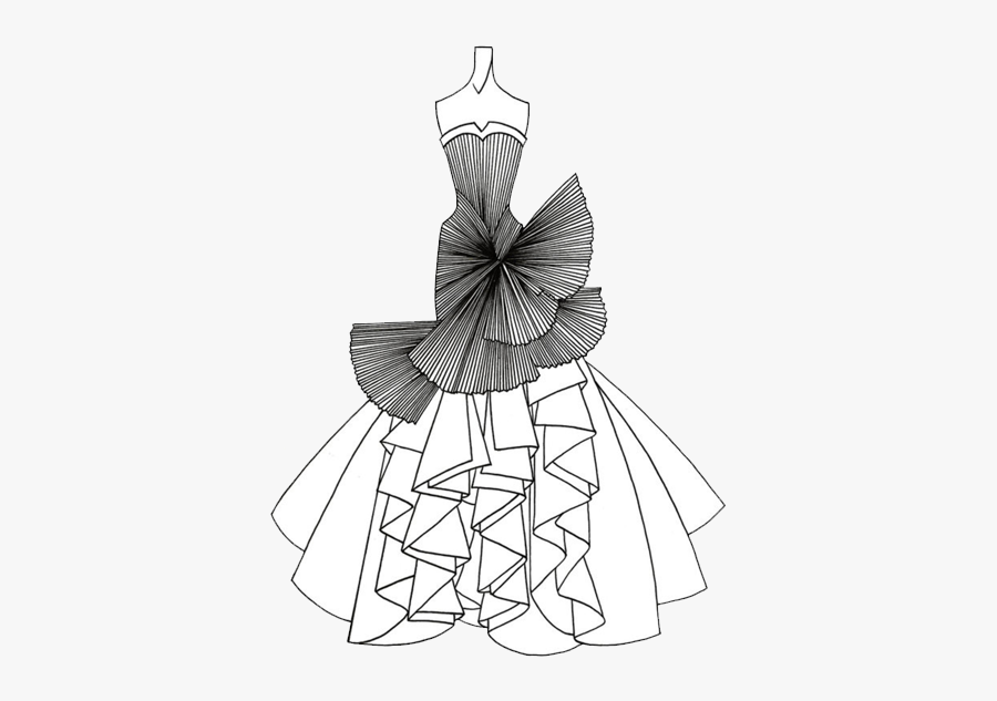 Line Art Fashion Sketch - Drawing, Transparent Clipart