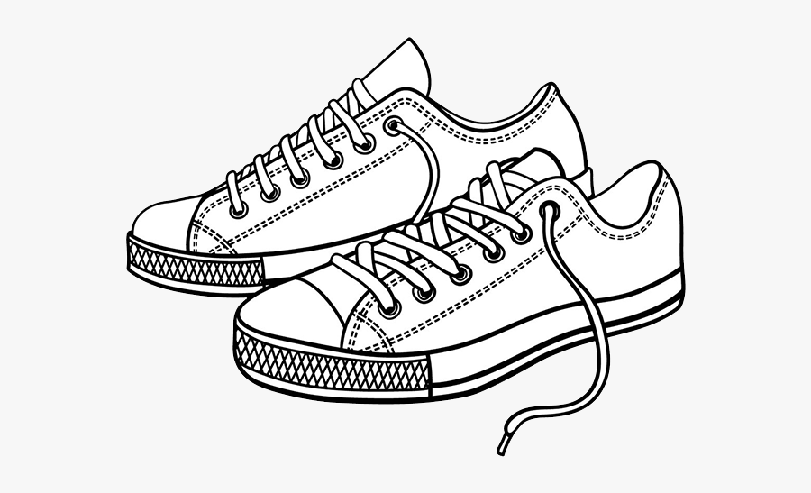 Coloring Shoes Tennis Shoes Side Cartoon Shoes Clip Art