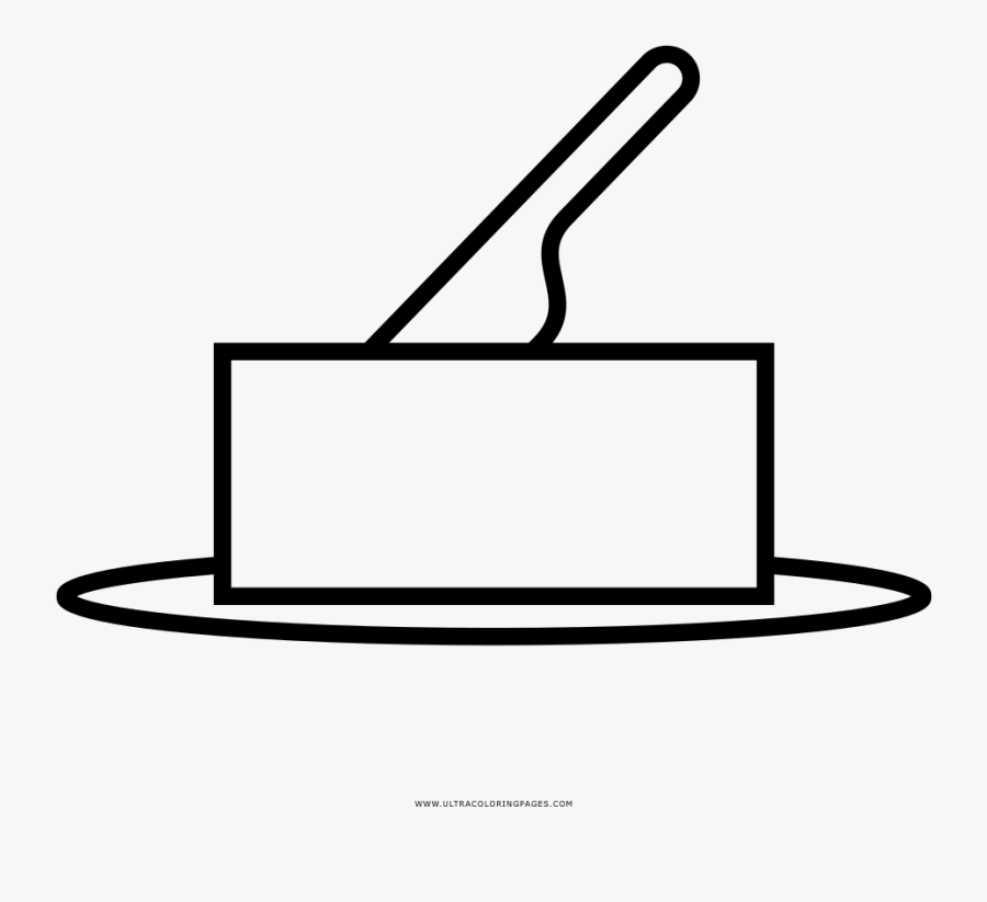 Butter Coloring Page - Line Art, Transparent Clipart