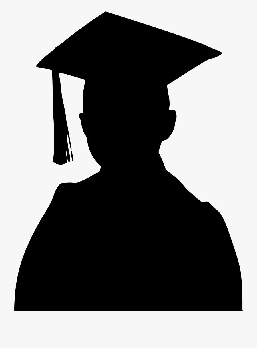 Graduation Ceremony Square Academic Cap Silhouette - Graduation Boy Silhouette Png, Transparent Clipart