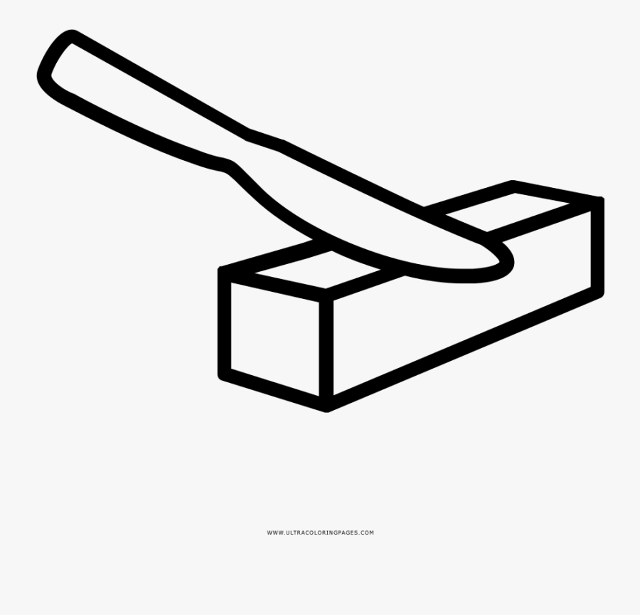 Butter Coloring Page - Vector Graphics, Transparent Clipart