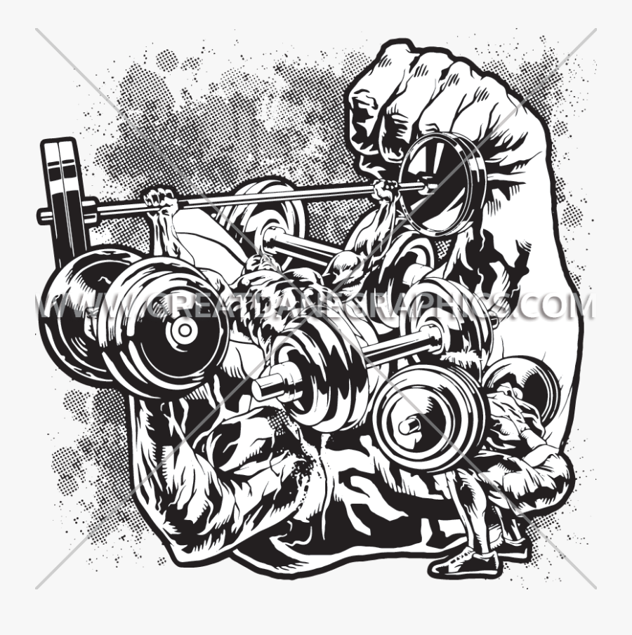 Weight Lifting Art - Weightlifting Artwork, Transparent Clipart