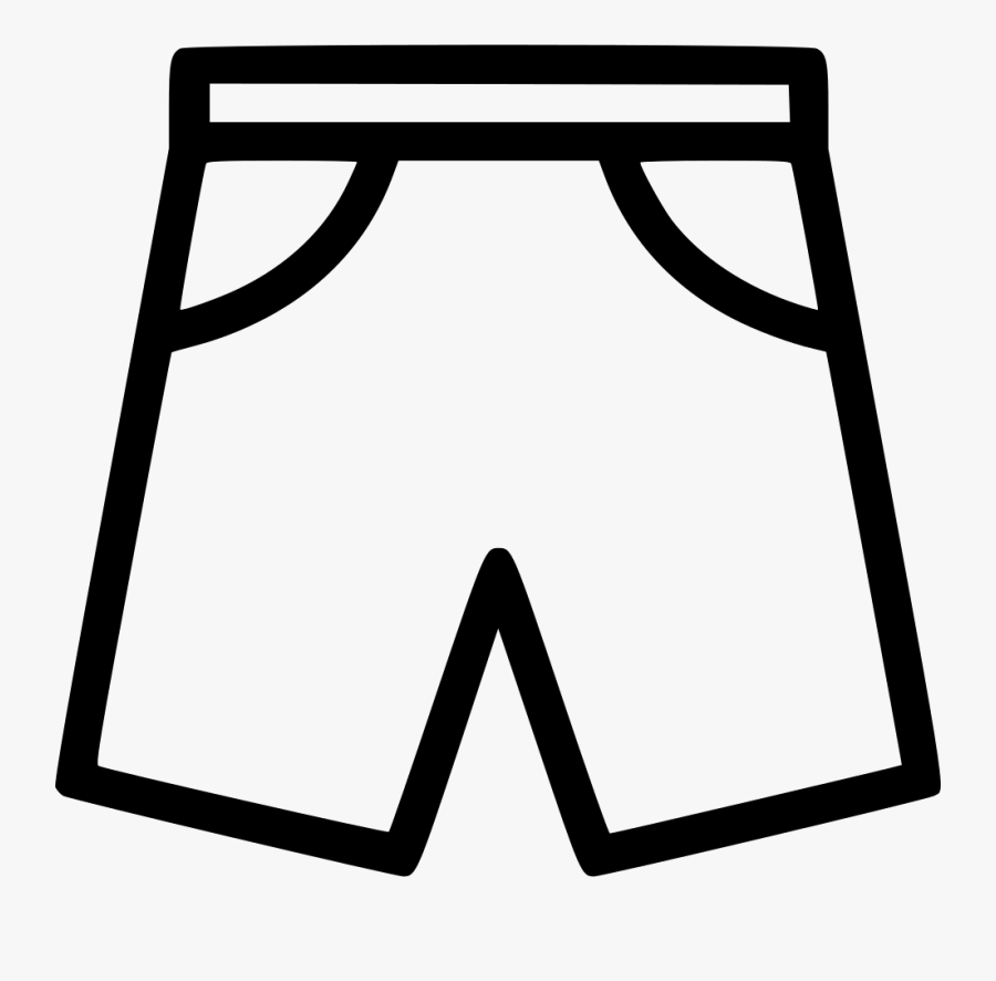Transparent Pants Clip Art - Shorts Clipart Black And White, Transparent Clipart