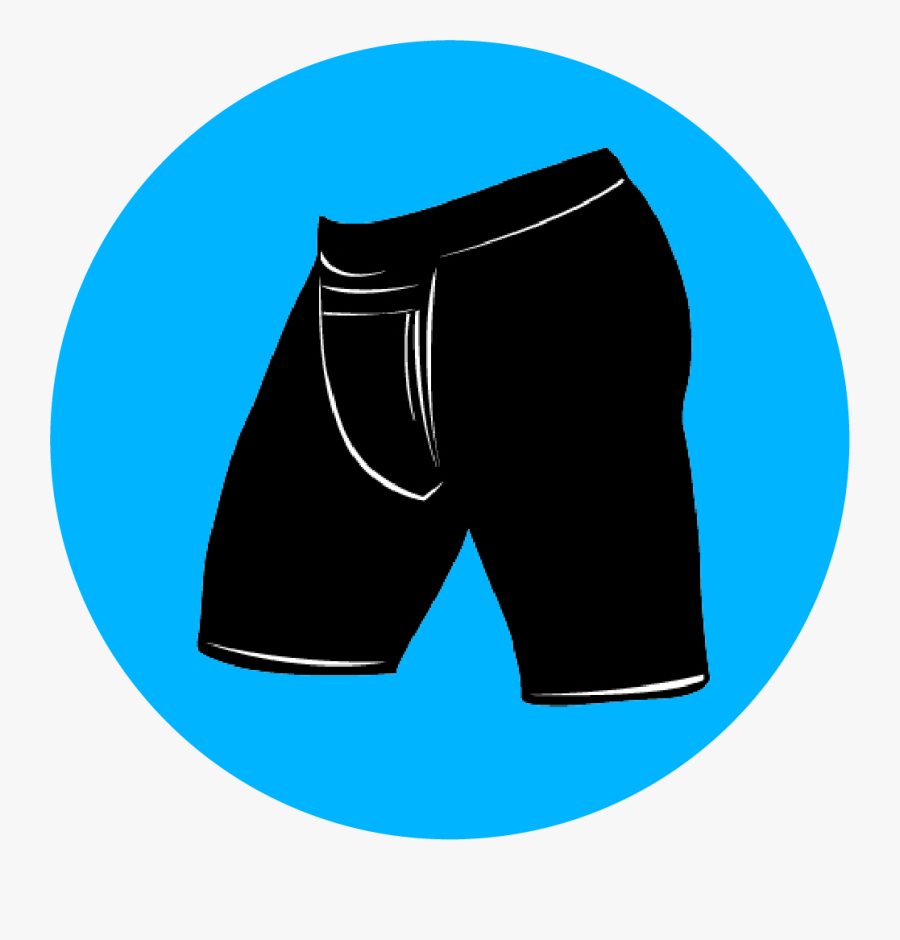 Vasectomy Shorts Illustration Over A Light Blue Circle - Pocket, Transparent Clipart