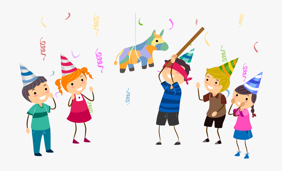 Party Games Free Cliparts - Pinata Kids Cartoon, Transparent Clipart