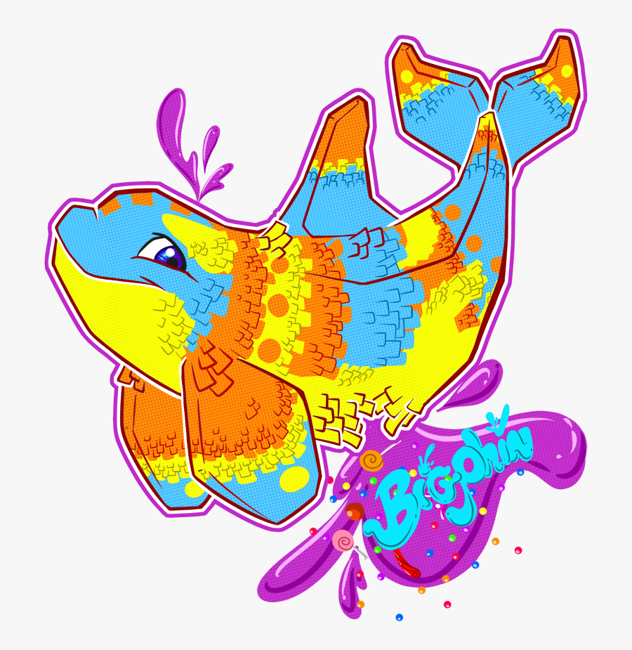 [com] Bigphin Pinata Badge, Transparent Clipart
