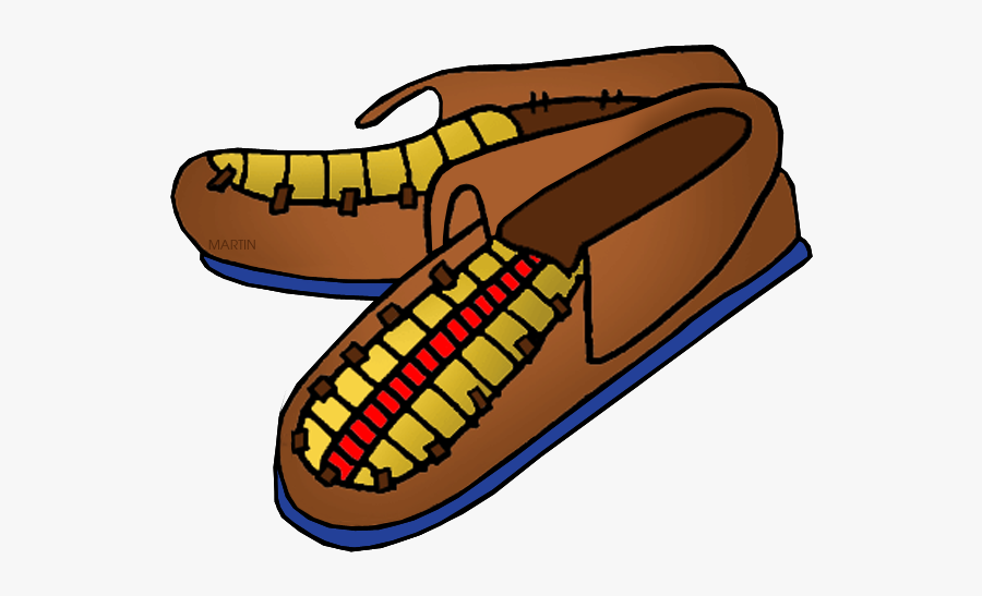 Northeast Woodland Moccasins, Transparent Clipart