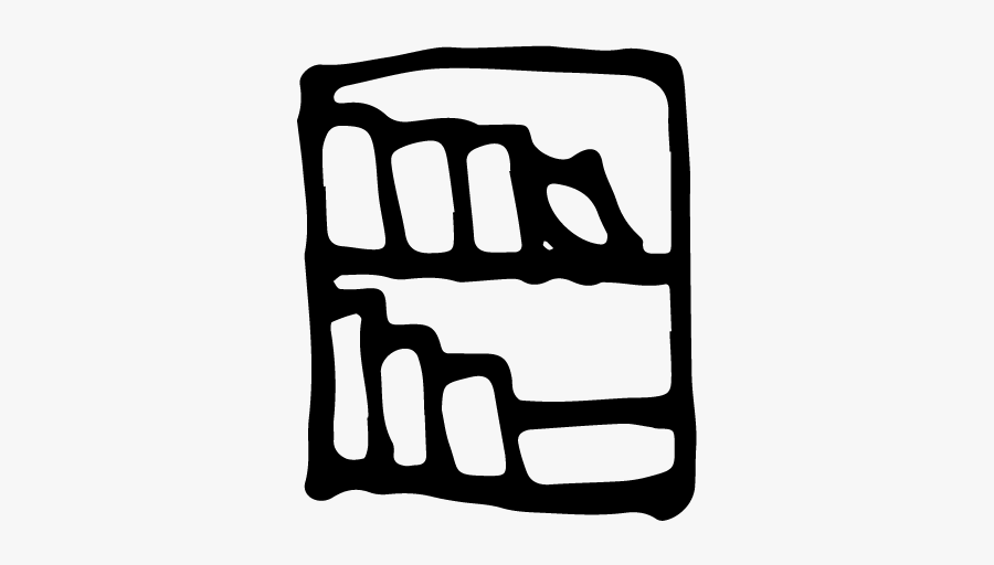 Bookshelf Icon, Transparent Clipart
