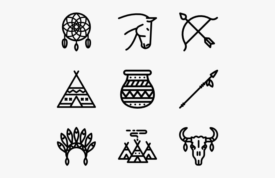 American Indigenous Signals - Native American Icon, Transparent Clipart