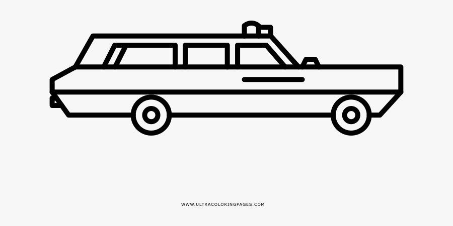 Police Car Coloring Page - Illustration, Transparent Clipart