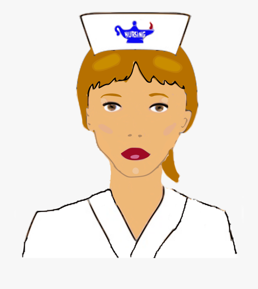 Outline Of A Nurse, Transparent Clipart