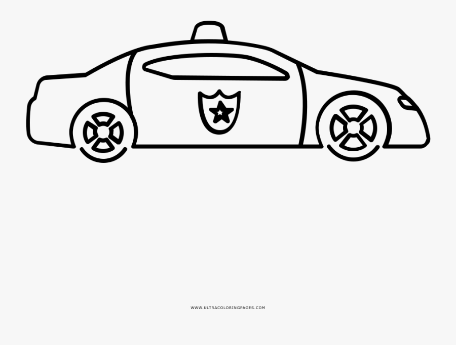 Police Car Coloring Page - Sports Car, Transparent Clipart