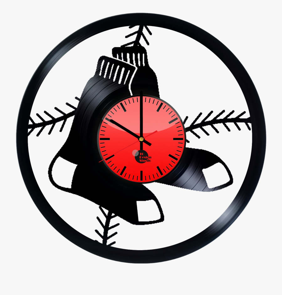 Boston Red Sox Logo Handmade Vinyl Record Wall Clock - Irish Boston Red Sox, Transparent Clipart