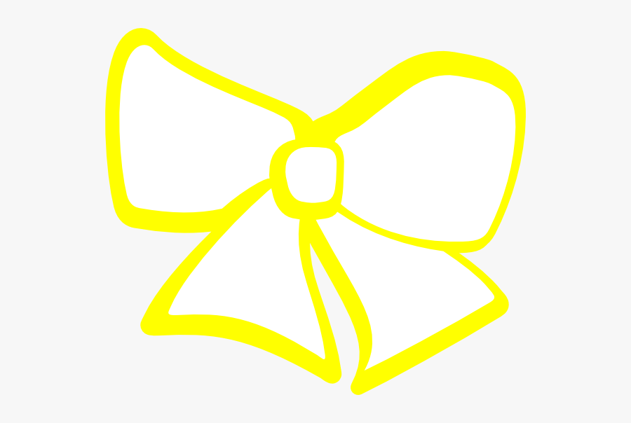 Yellow Clipart Hair Bow, Transparent Clipart