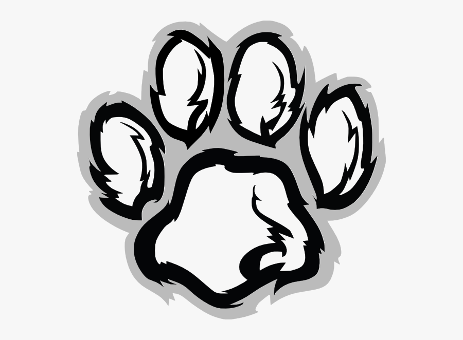 Black Paw Clip Art At Clker - Orange Tiger Paw Transparent, Transparent Clipart